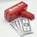 Money Gun Toy with 100 Pcs Play Money - Prop Cash Gun for Parties and Events. 