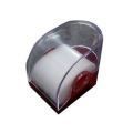 Plastic wristwatch box  made of clear acrylic, which provides a transparent and elegant look  box is designed specifically for presenting watches as gifts or for storing them securely  box features a crystal glass lid, allowing for a clear. 