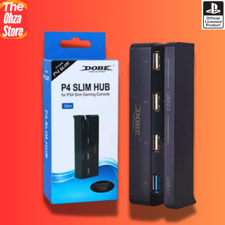 Super High Speed 4 In 1 USB Hub Suitable For Sony PlayStation 4 Slim PS4 Slim - black