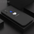 Hontinga for Tecno Spark 5 Air / Spark 6 Air Back Cover Simple Lover Heart Pattern Case Soft Square Edge Liquid Silicone Phone Cases. 