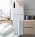 Refrigerator full stickers waterproof oil-proof decorative stickers freezer air conditioner  fridge refurbishment color change pvc film  (WHITE). 