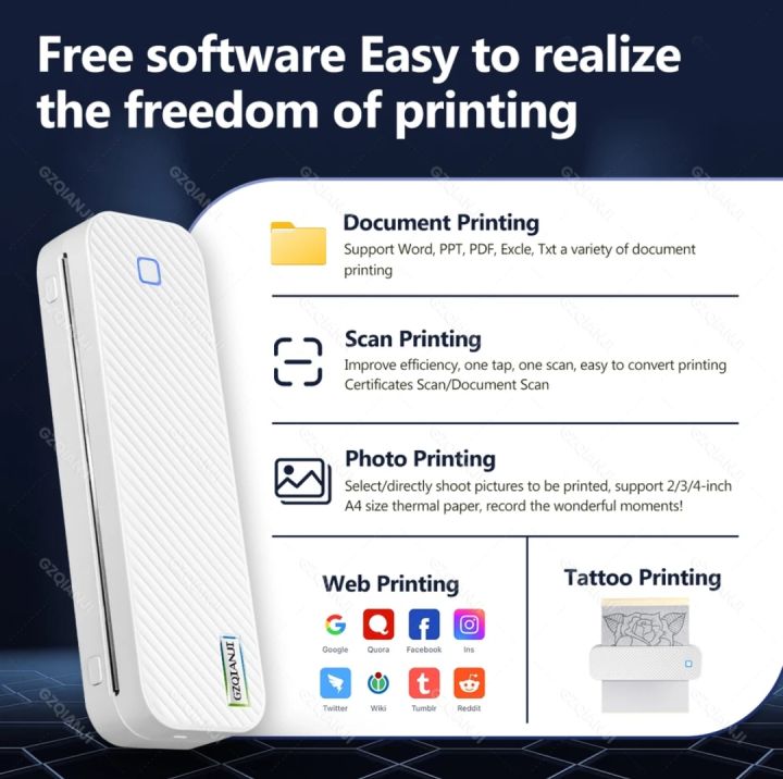 Portable A4 Thermal Printer