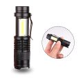 Title: Mini USB Rechargeable Portable High Lumen Q5+COB Led Flashlight. 