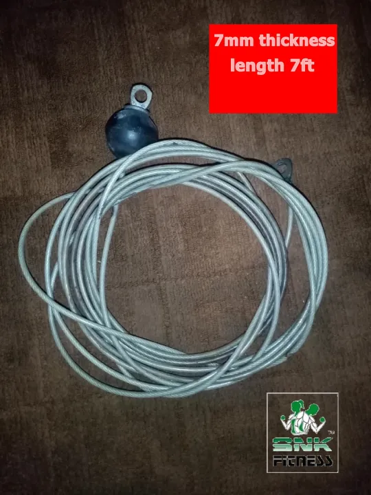 7mm%20Diameter%20Flexible%20Steel%20Wire%20Rope%20Cable%20Gym%20Cable%207ft%20Length%20-%20Image%204