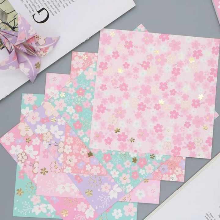 Handcraft Square Scrapbook Sakura Pattern Cherry Blossom Paper-cut Art ...