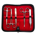 Stainless Steel Basic Training Suture Practice Suturing Scissors Forceps Tool Kit For Doctor, Nurse, Surgeon, Dentist, Veterinary, Medical Student, Biology and Dissection Lab Students, 5 Piece Practice and Teaching Supplies Medical Instruments. 