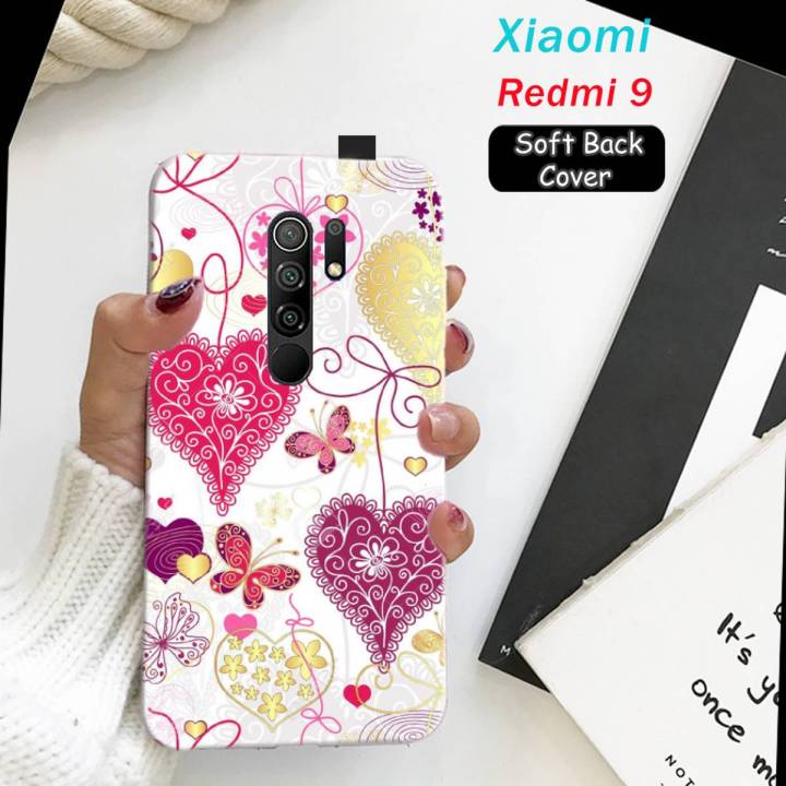 Xiaomi Redmi 9 Back Cover For Girls - Love - 2Gud Soft Case Cover