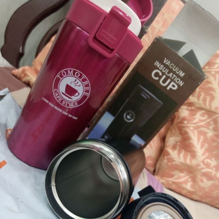 Sukaina 380ml Thermos Vacuum Cup Double Layer Travel Outdoor School Coffee Flask Water Bottle Mug Keep Heat/cold