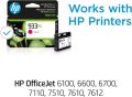 Replacement H P Originàl 933XL Magenta High-yield Ink Cartridge Compatible Printers: OfficeJet 6100, 6600, 6700, 7110, 7510, 7610 Series | CN055AN (Pack-1 Magenta). 