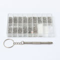 1000X Eyeglasses Sunglass Tools DIY Spectacle Screw Nut Screwdriver Repair Kit keychain UK. 