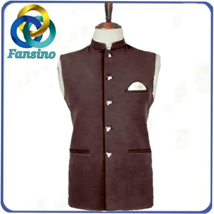 Dark Brown Waistcoat By Fansino | Premium Quality Waist Coat For Men