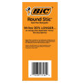 BIC Round Stic Xtra Life Ballpoint Pens, Medium Point, 1.0 mm, Black Ink, Pack of 4, Flexible Round Barrel For Writing Comfort USA's #1 Brand. 