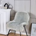 Sheepskin Faux Rug Grey 2ft x 3ft Soft Medium Pile Room and Door Mat. 