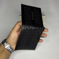 Original GG 1105-1A Slim & Short Bifold Black Leather Wallet for Men - Leather Wallet with Box. 