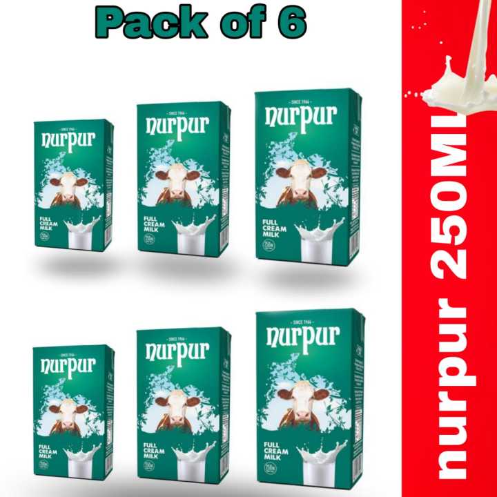 Nurpur Milk 250ml Pack of 6 – The Freshest and Most Nutritious Choice for Your Daily Health