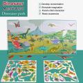 Learning game Dinosaur park magnatic playsets for kids (Learning Toys)( Fun Activity). 