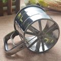 Stainless Steel Flour Sieve Cup Sifter Cup Baking Icing Sugar Shaking Strainer Mesh Stainless Steel Flour Shifter For Baking Powder Sugar Shaker With Hand Press Design.. 