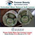 Green Eyesight Extended Power Contact Lenses Cosmetic Colored Eye Contact Lenses Forever Beauty / Disposable Lenses / Lense, Eye Lense / Color Lense / Eye Lenses For Girls Women Men. 