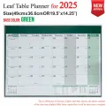 Table Planner for the year 2025 for Monthly, Weekly and Daily planning by Leaf Diaries. 
