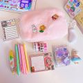 【Happier】 Plush Cosmetic Bag Korea Student School Pencil Case Girls Large Capacity Storage Bag Women Travel Makeup Pouch Holder Girls Gift. 