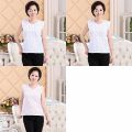 Middle-aged and elderly vests, women's cotton undershirts, mothers, round neck, undergarments, cotton old people's vests, thin old ladies short sleeves. 