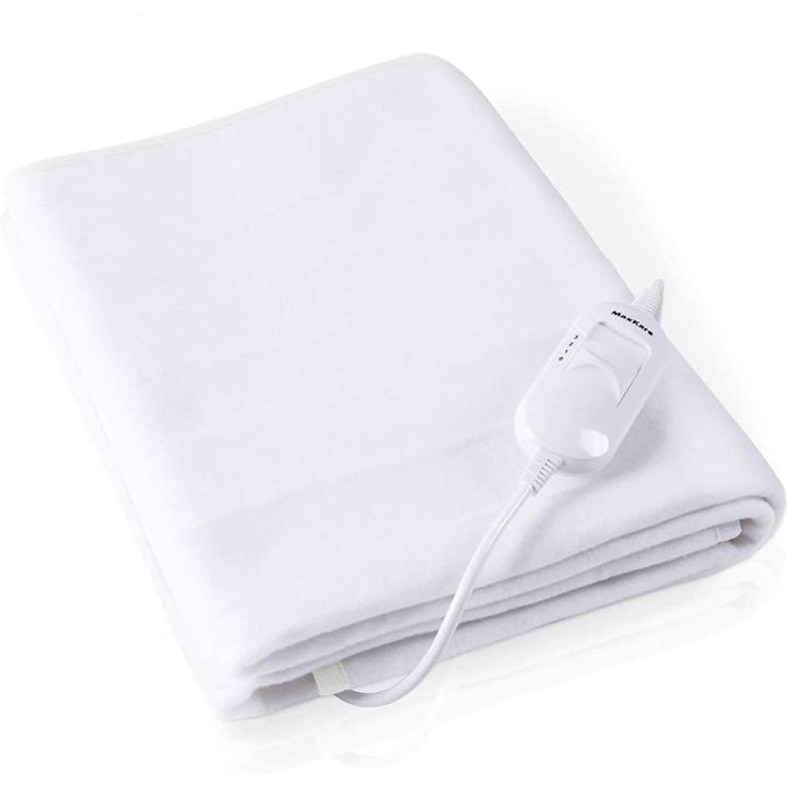 MaxKare Single Electric Underblanket 150 x 80cm with 3 Heat Settings and Machine Washable – Imported from UK