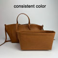 EverToner Insert Bag For POLENE Cyme M Mini Organizer Felt Makeup Linner Bag with Zipper Pocket. 