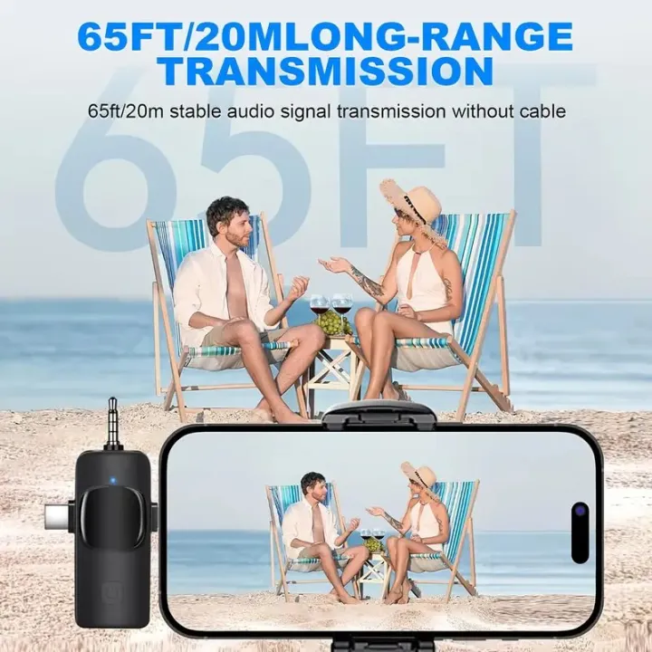 Wireless%20MIC%20AUX%203.5mm%20Mic%20K35%20/%20K15%20%20Wireless%20Single/Double%20Microphone%20For%20Interview,%20Vlogging%20,%20Podcast%20-%20Image%2010