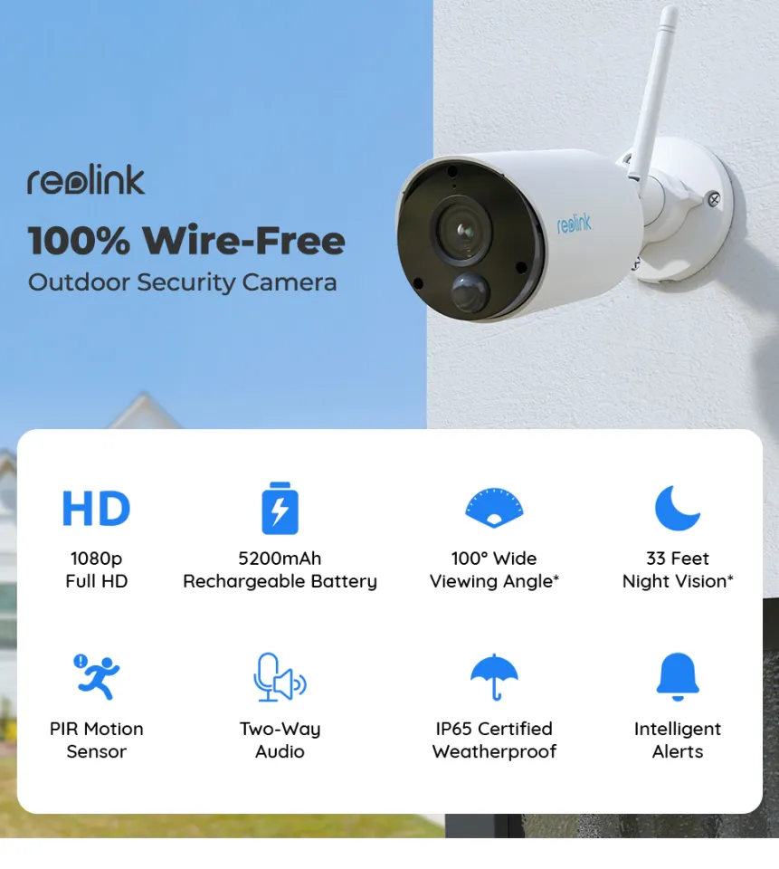 Reolink Argus Eco Solar Powered Wifi Camera WaterProof