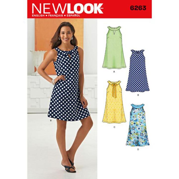 New Look Pattern 6263 Misses' A- Line Dress US 8-18