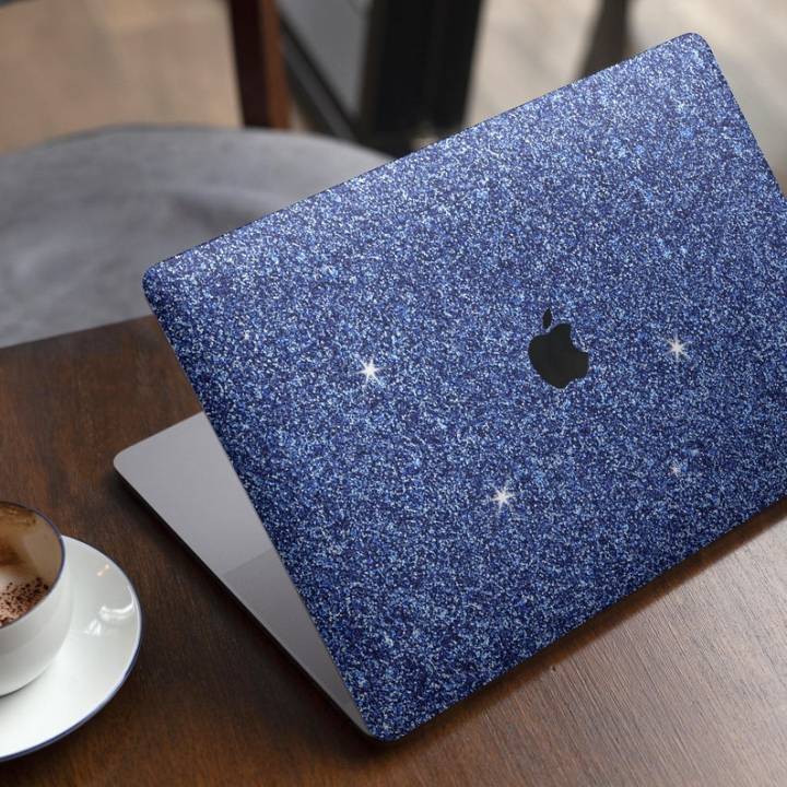 Sparkling Blue Ultra Metallic Glitter Laptop Skin Vinyl Sticker Decal, 12 13 13.3 14 15 15.4 15.6 inch Laptop Skin Sticker Cover Art Decal Protector Fits All Laptops