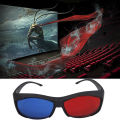 Red Blue 3D Glasses Black Frame For Dimensional Anaglyph TV Movie DVD Game. 