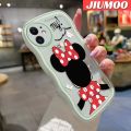 JIUMOO For iPhone 6 Plus iphone 6s Plus Case Cartoon Cute Minnie Mouse Colorful Lovely Cream Wave Border Soft Clear Shockproof Phone Cases Creative Camera Transparent Casing Simple Silicone Protective Cover. 