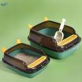Open Top Pet Litter Tray Cat Sand Box Cats Litter Container Cat Litter Basin. 