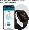 Fitbit Versa 3 Health & Fitness Smartwatch with GPS, 24/7 Heart Rate, Alexa Built-in,  Black/Black, One Size (S & L Bands Included). 