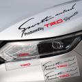 Sports Mind TRD Car Sticker Bonnet Car Sticker Produced By TRD Sticker Vinyl  Sticker - (BLACK and Red). 