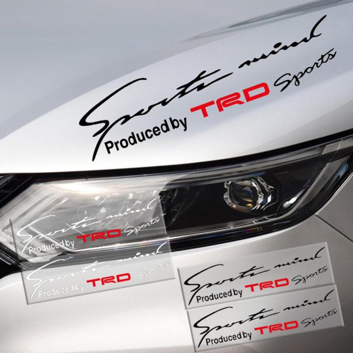 Sports Mind TRD Car Sticker Bonnet Car Sticker Produced By TRD Sticker Vinyl  Sticker - (BLACK and Red)