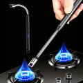 Top German Quality Electric Windproof Arc Lighter with LED Flashlight, USB Rechargeable Candle Lighter BBQ Lighter with Safety Lock, [Flameless & Windproof] 360° Flexible Long Neck Arc Plasma Lighter for Cooking , Stove, Camping ,Candles ,kitchen Grill. 