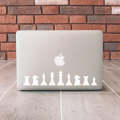 Al Ghani Enterprise 10 X 3 Inches chess white family Laptop Skin Self Adhesive Wall Sticker Decoration Self Motivation For Girls Boys Laptop white  color. 