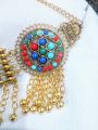 Premium Quality Matha Patti Afghan Tribal Style Head Jewelry – Multicolor Stones – Golden & Silver Options - Traditional Jewelry. 