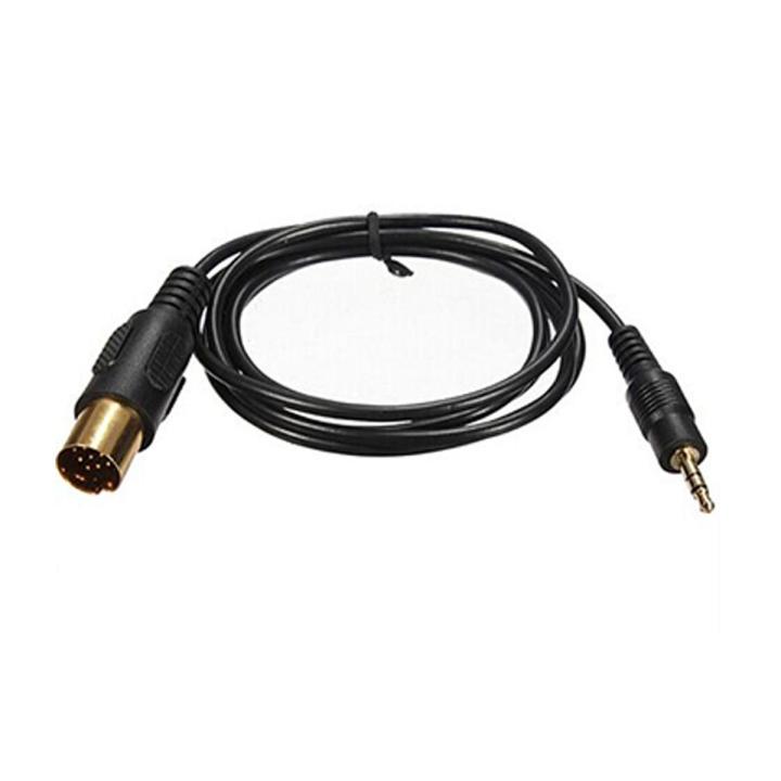 【shenggangshangmao001】Car Black AUX Audio Cable CD to auxiliary MP3 Adapter lead fit For Kenwood