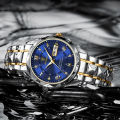 POEDAGAR Mens Quartz Watches Waterproof Luminous Large Dial Men Wristwatches Sports Stainless Steel Watch P615. 