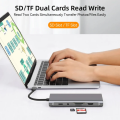 11 In 1 USB Hub - 4k HDMI - Type C to HDMI, VGA, LAN - USB 3.0 C HUB - USB Hub For PC Computer - Ethernet 10/100/1000Mbps - SD/TF Card Reader - USB Ports - Audio Port. 