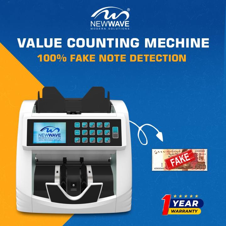 Value Counting Function Machine NW-990 / 100% Fake Note Detection / IR, UV, MG, MT, CIS Detecting Functio / Connect With Printer / Cash counting Machine