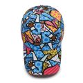 sun hat graffiti peaked cap men's and women's color baseball cap spring and summer sun protection hat. 