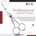 OCBA Professional Beard Scissor Barber Hairdressing Scissors 4.5 inch Stainless Steel Facial Hair Cutting & Mustache Beard Scissor With Comb. 