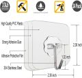 KS Wall Hooks for Hanging - Heavy Duty Self Adhesive Hooks  Transparent Waterproof Sticky Hooks for Keys Bathroom Shower Outdoor Kitchen Door Home Improvement Utility Hooks. 