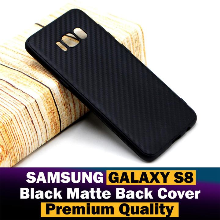 Samsung Galaxy S8 Back Cover Soft Plain Black Case For Samsung Galaxy S8