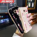 JIUMOO For Samsung Galaxy J4 Plus 2018 J4 Prime Case Cartoon Cute Lotso Bear Side New Design Phone Case Square Edge Pattern Silicone Softcase Luxury Plating Casing Full Cover Camera Shockproof Protection Cases. 