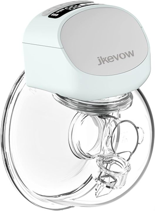 Jkevow Breast Pumps, Wearable Electric Breast Pump with 3 Modes & 9 Levels, Rechargeable Hands-Free Pump with LCD Display-24mm Flange